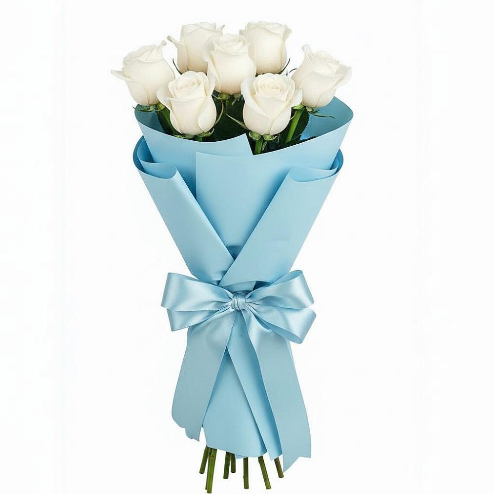 Букет 7 белых роз Проуд в Игриме