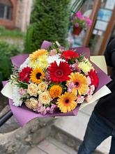 Букет цветов из:  Герберы, Ромашки, Хризантемы, Розы и Подсолнухи #REPLACE_PRED# Игриме