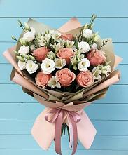 Букет цветов из:  Розы, Альстромерии и Лизиантусы в Игриме