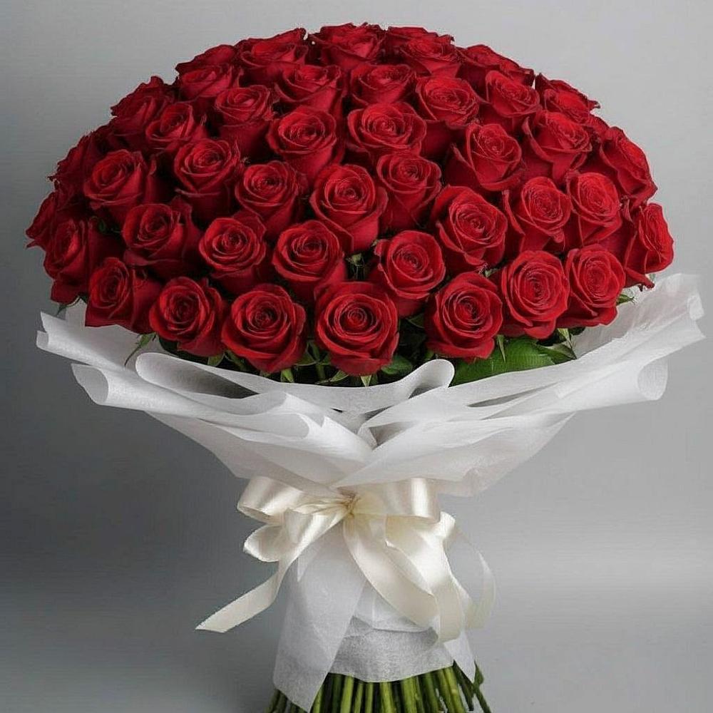 Букет 101 Красная роза Блэк Мэджик в Игриме