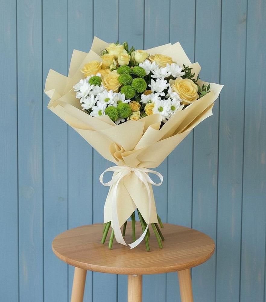 Букет цветов из: Хризантемы и Розы в Игриме