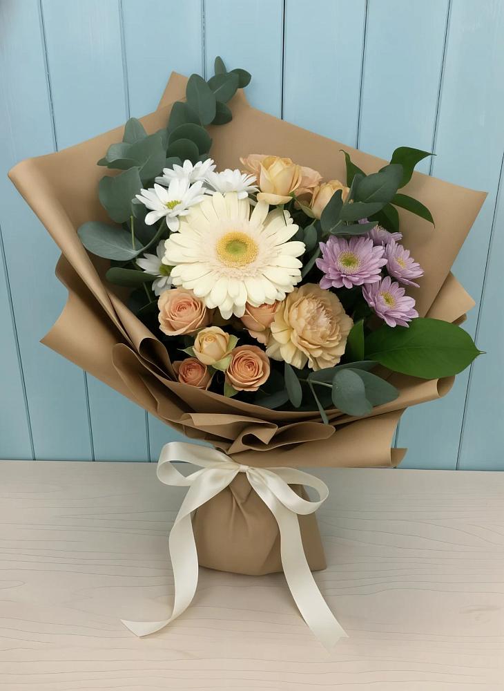 Букет цветов из: Герберы и Хризантемы в Игриме