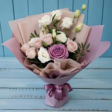 Букет цветов из:  Розы и Лизиантусы #REPLACE_PRED# Игриме