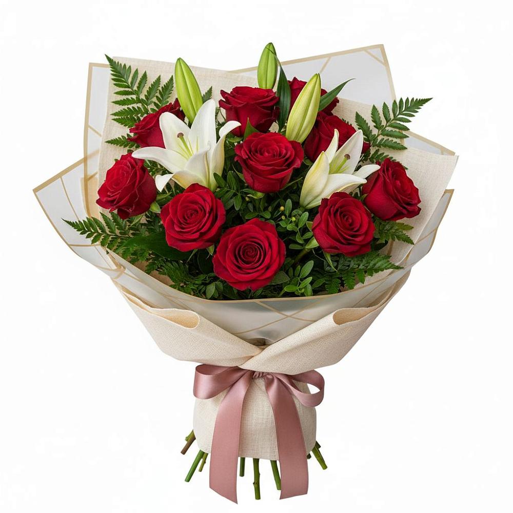 Букет цветов из: Лилии и Розы в Игриме