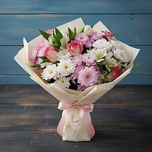 Букет цветов из:  Хризантемы, Альстромерии и Розы в Игриме