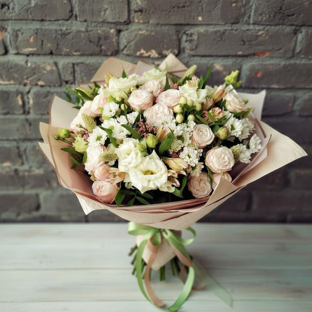 Букет цветов из: Альстромерии, Розы и Хризантемы в Игриме