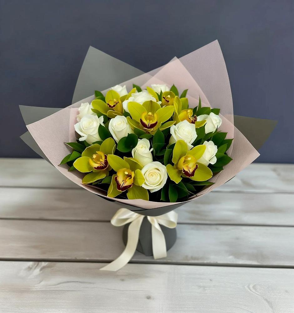 Букет цветов из: Орхидеи и Розы в Игриме