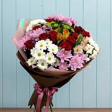 Букет цветов из:  Розы, Хризантемы и Альстромерии в Игриме