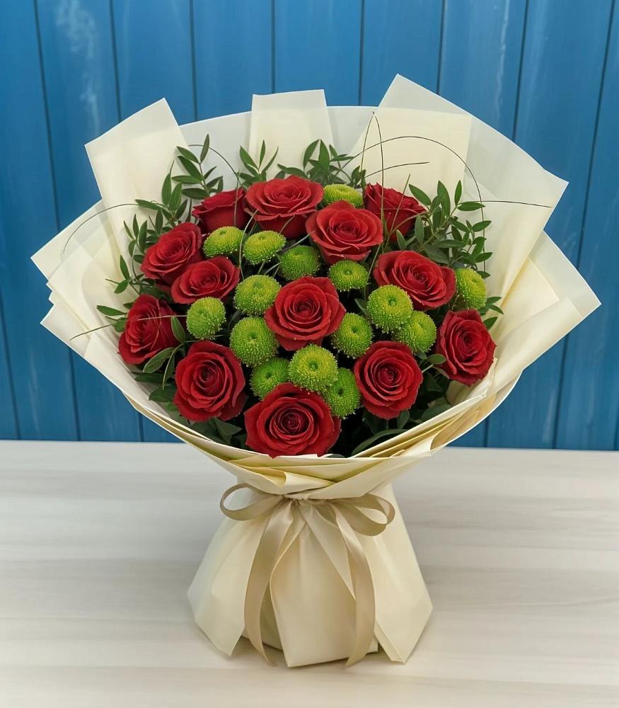 Букет цветов из: Розы и Хризантемы в Игриме